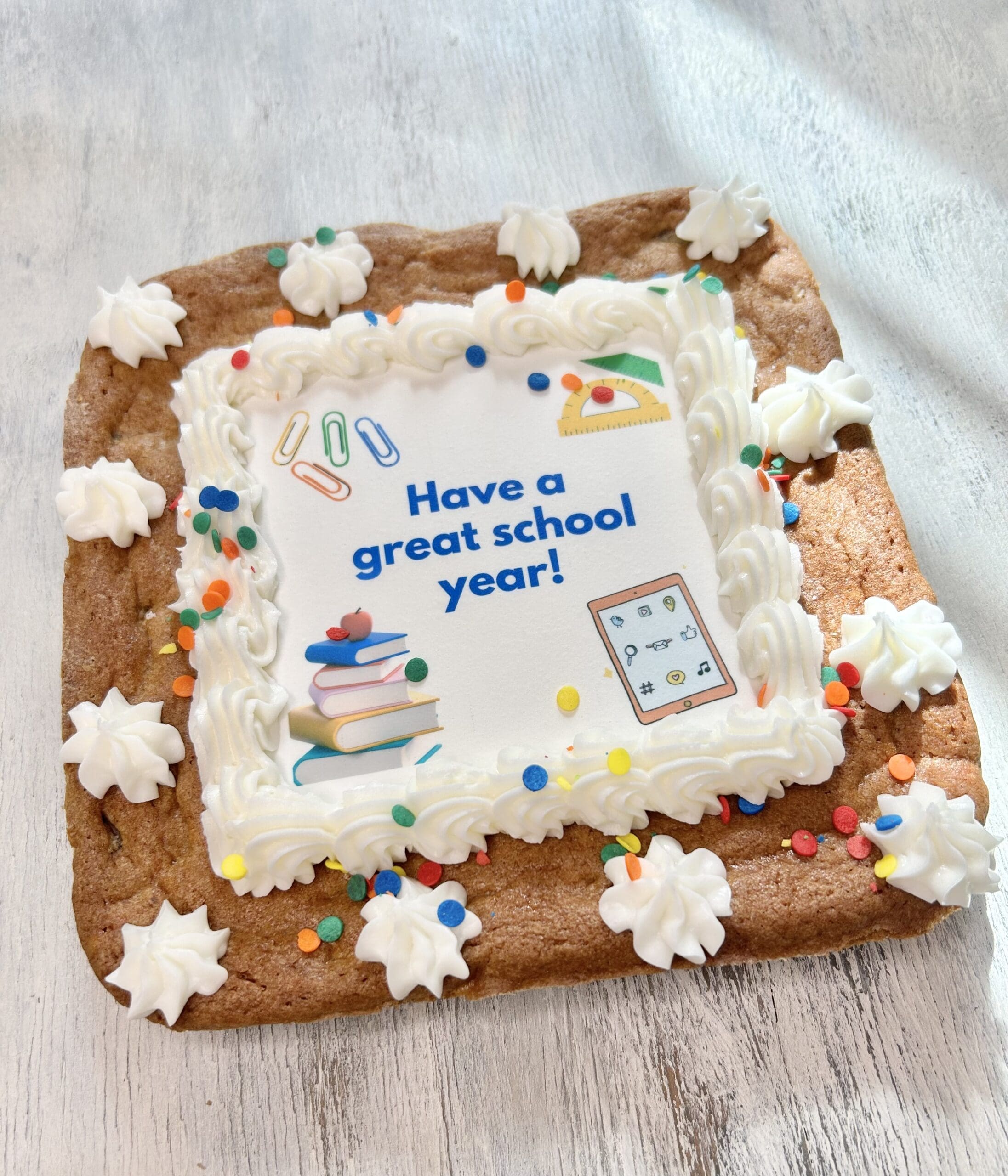 Back to School cookie cake